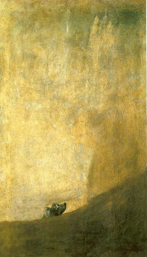 Art Pin XIX Goya Francisco de El perro M Prado 1820 a 1823